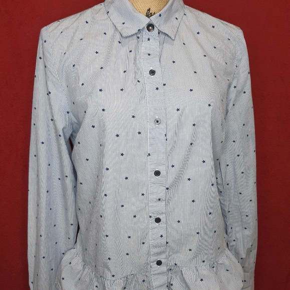 Tommy Hilfiger Star Striped Button Down Shirt - Picture 2 of 5